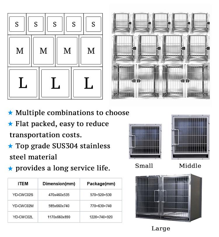 Right Angle Stainless Steel Pet Cage