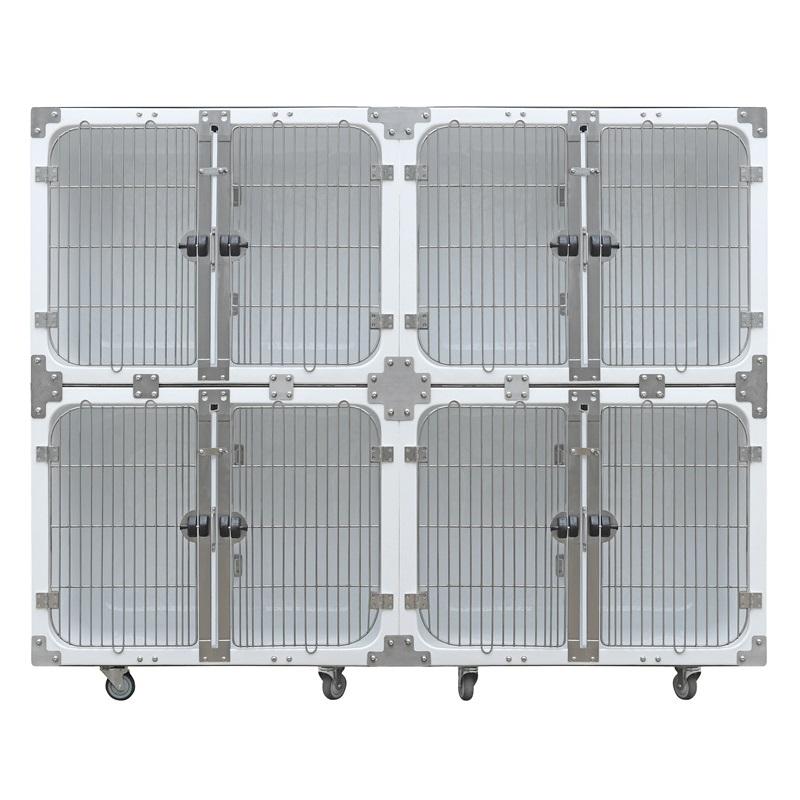 Veterinárna vodotesná modulárna klietka pre psov zo sklenených vlákien